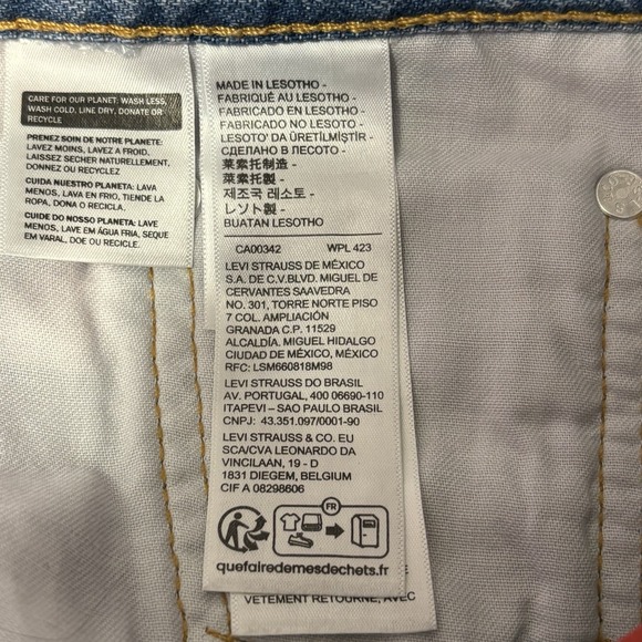 NWT Levi's 505 Regular Denim Shorts Men W32 Blue Straight Leg Jean Shorts - Picture 5 of 13